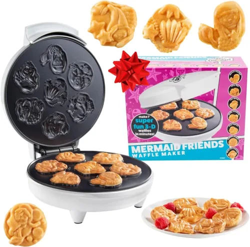 Miniatura 9 de waflera de sirena para el desayuno divertido de verano, crea 7 gofres diferentes en forma de sirena en cuestión de minutos – Brunch fresco bajo