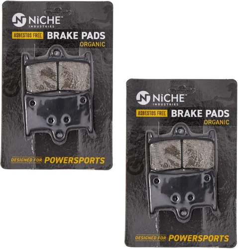Miniatura 2 de NICHE Juego de pastillas de freno para Yamaha YZF R6S FZ07 FZ09 FZ1 MT-10 5SL-25805-00 5VX-25806-00 Delanteras traseras orgánicas