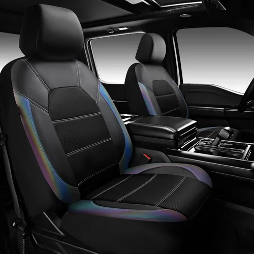 Miniatura 27 de Car Pass - Fundas universales de cuero para asiento de automóvil deportivas que se adaptan a la mayoría de automóviles, SUV, camiones y camionetas