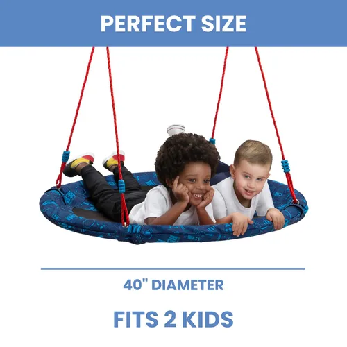 Miniatura 5 de Delta Children Paw Patrol - Columpio de platillo de 40 pulgadas para niños, se fija a juegos de columpios o árboles, incluye todos los accesorios