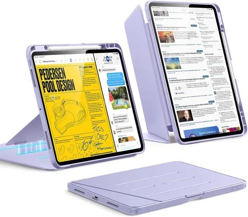 Miniatura 22 de ESR - Funda para iPad Air de 11 pulgadas M3/M2 (2025/2024), iPad Air de 5ª/4ª generación (2022/2020), funda con soporte vertical, múltiples ángulos