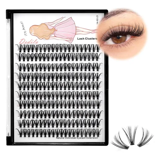Miniatura 3 de Pestañas postizas individuales 20D de 0.315 a 0.787 pulgadas, grosor de 0.003 pulgadas, rizo D, natural, largas, de color negro, suaves, ligeras