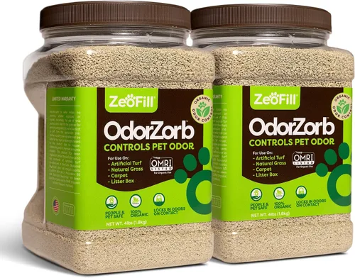 ZeoFill Eliminador de olores de orina de perro para patios y césped artificial, absorbe y neutraliza los olores de mascotas en césped, césped y