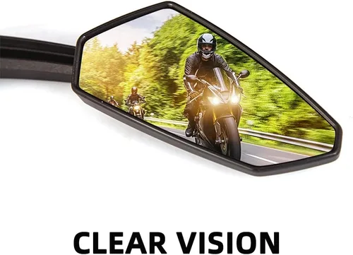 Miniatura 6 de Espejos retrovisores universales negros para motocicleta con 0.394 in y 0.315 in compatibles con Honda Grom Yamaha Kawasaki y más