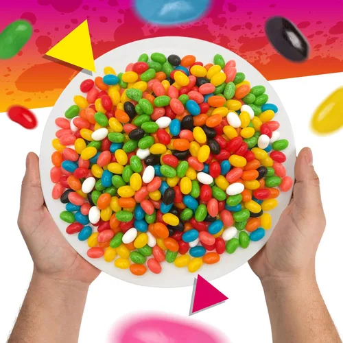 Miniatura 5 de Jelly Beans Bolsa de 2 libras Gomitas a granel Surtido de sabores de frutas y regaliz Dulces masticables Golosinas antiguas
