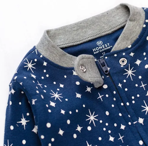 Miniatura 2 de HonestBaby Boys' Organic Cotton Snug-fit Footed Pajamas