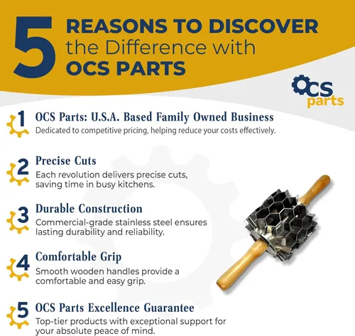 Miniatura 2 de OCS Parts Cortador de masa de acero inoxidable hexagonal de 42 cortes Cortador de masa de grado profesional de servicio pesado para agujeros
