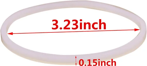 Miniatura 3 de 4 piezas de repuesto de juntas de goma para sellar juntas tóricas blancas, compatibles con licuadora Ninja (4 piezas de 3.23 pulgadas)