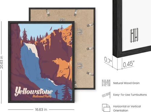 Miniatura 3 de HAUS AND HUES National Park - Juego de 4 pósteres vintage de Parque Nacional, arte del Gran Cañón, regalos de parques nacionales, arte de pared