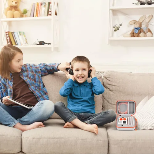 Miniatura 6 de Estuche de viaje casmilee compatible con Yoto Mini – Reproductor de audio y música para niños, bolsa portaobjetos para altavoz infantil que Blanco