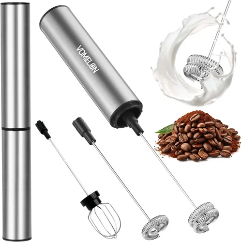 Miniatura 16 de Espumador de leche recargable, espumador de café eléctrico, mezclador de bebidas de mano para café con leche, capuchino, café, huevos, chocolate