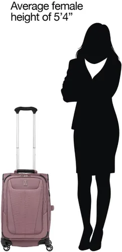 Miniatura 173 de Travelpro Maxlite 5 - Juego de 2 piezas de equipaje de mano de tela, expandibles con 4 ruedas giratorias, bolso blando para debajo del asiento, Negro