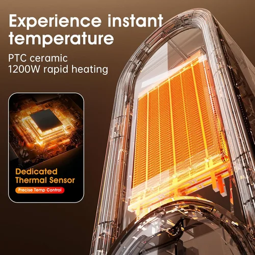 Miniatura 3 de Calentador de espacio para interiores - Calentador portátil de eficiencia energética con termostato ajustable, tecnología de cerámica de Púrpura