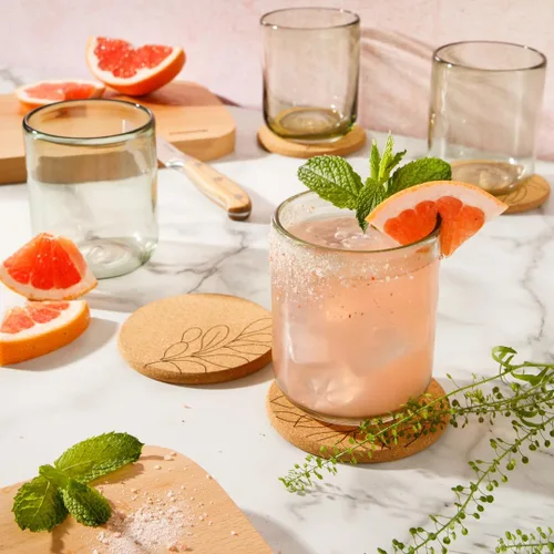 Miniatura 2 de bloomhouse - Dos veces ganador de Las cosas favoritas de Oprah - Sayulita Primavera Juego de 4 piezas hechas a mano de vidrio de jade de 16 onzas
