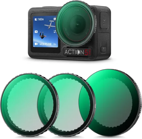 Miniatura 8 de K&F Concept Filtro de difusión negro a presión 1/4 para DJI Osmo Action 5 Pro, filtros de efecto cinematográfico de niebla creativa para DJI Osmo