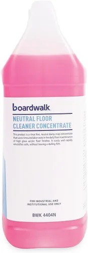 Miniatura 4 de Boardwalk 4404N Concentrado limpiador de pisos neutro, aroma a limón, botella de 1 galón, 4/cartón