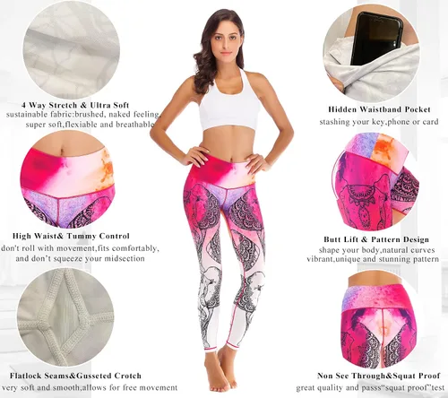 Miniatura 4 de Sustainale - Leggings de yoga con bolsillos para mujer