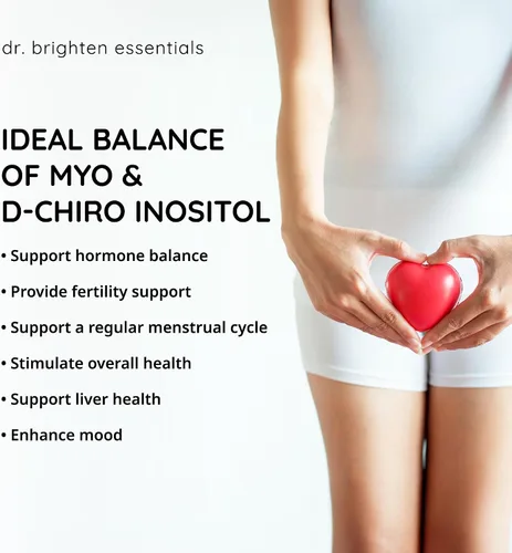 Miniatura 5 de Dr. Brighten Myoinositol Plus - Proporción formulada por médicos de mio- y D-quiro-inositol para apoyar los síntomas del SOP, el equilibrio