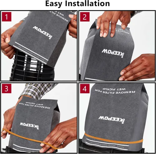 Miniatura 5 de CMXZVBE38737 - Bolsas de filtro para aspiradora CRAFTSMAN de 2 a 2.5 galones, 4 bolsas + 2 bandas de retención, parte # 38737