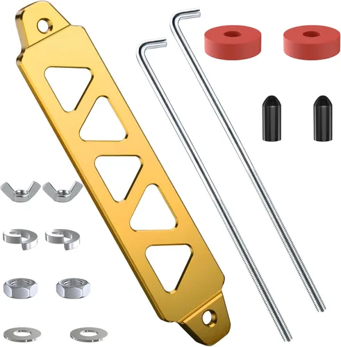 Miniatura 11 de BFXM Kit de sujeción de batería, soporte de montaje de amarre de batería de aleación de aluminio, soporte de sujeción de batería con pernos en J