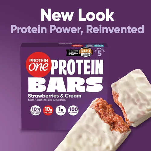 Miniatura 4 de Protein One Barras de proteína de 90 calorías, chispas de chocolate, aptas para Keto, 5 unidades, 4.8 onzas (paquete de 12)