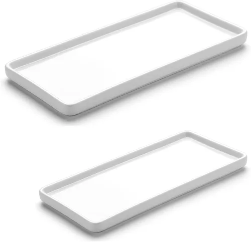 Miniatura 14 de Gurygo Bandejas de baño de 6 pulgadas – Bandeja de cerámica para tocador de baño – Bandeja pequeña de cerámica – Bandejas de jabón de cocina