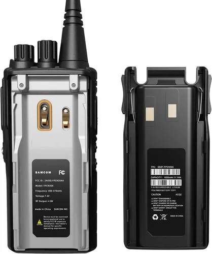 Miniatura 9 de SAMCOM FPCN30A Radios Walkie Talkies portátiles UHF Radios bidireccionales para adultos, radios resistentes de 2 vías de largo alcance con base