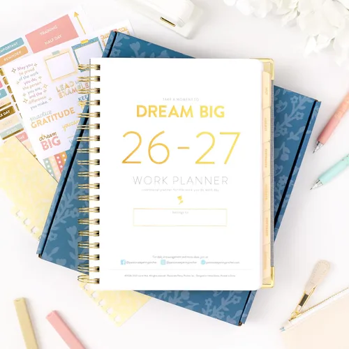 Miniatura 2 de PPP Work Planner 2026-2027 12-Month Weekly Calendar (Start Monday) Vertical Weekly Layout Monthly Review Pages Budgeting & Goal Tracker