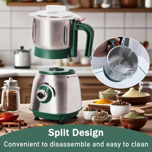 Miniatura 2 de Molinillo eléctrico para cocina, molinillo de granos de 500 W con 3 cuchillas de acero inoxidable, versátil molinillo de especias para café, moler