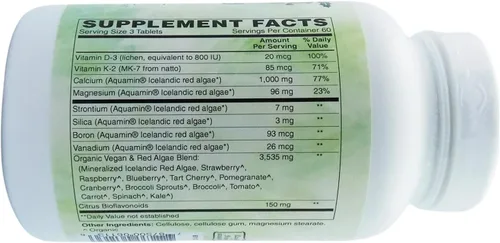 Miniatura 3 de Holly Hill Health Foods Calcio a base de algas 1,000 mg, 180 tabletas