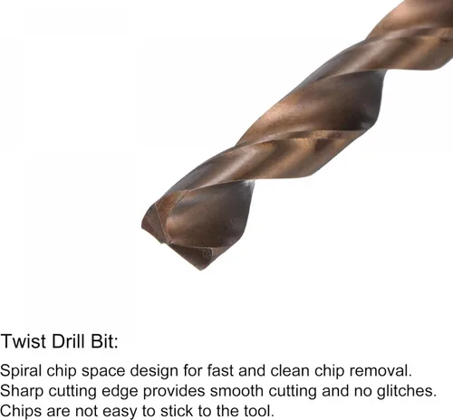 Miniatura 4 de uxcell M10 x 1.25 rosca recta flauta y 0.346 in Twist Drill Broca Set, métrica M35 cobalto alta velocidad máquina roscado herramienta de perforación