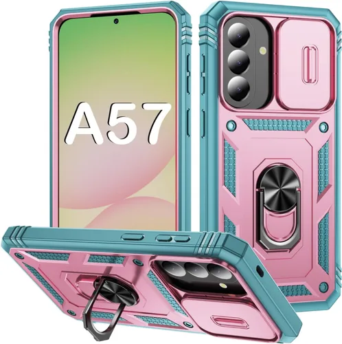 Miniatura 73 de PASNEW Funda para Samsung Galaxy A54, Soporte Metálico y Cubierta Deslizante para Cámara, Militar Multicapa Resistente de Cuerpo Completo a Prueba