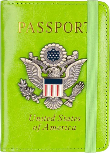 Miniatura 14 de TOURSUIT Combo de pasaporte y tarjeta de vacunación con bloqueo RFID, estuche protector para documentos de viaje, organizador de pasaporte de cuero