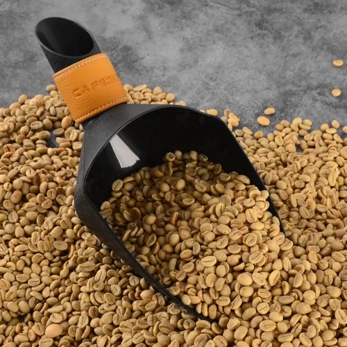 Miniatura 3 de CAFEMASY Cuchara medida de café en grano de café, pala Kilo Bean Scooper (negra-pequeño)
