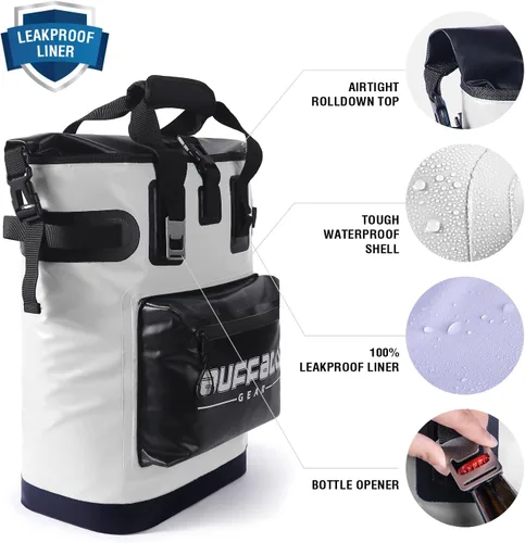 Miniatura 3 de Buffalo Gear Mochila enfriadora de 18 L, 30 L, a prueba de fugas, para camping, enfriador, enfriador, para picnic, playa, senderismo, parque, pesca