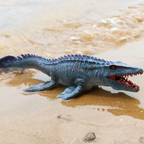 Miniatura 6 de EOIVSH Megalodon & Mosasaurus - Juego de juguetes de dinosaurios realistas, figuras de monstruos marinos del océano para recuerdos de fiesta