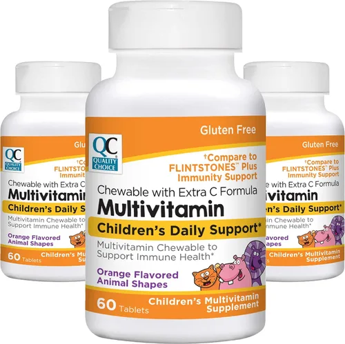 Miniatura 3 de Quality Choice Multivitamínico en forma de animal para niños con extra vitamina C para el apoyo inmunológico masticables