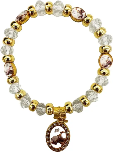 Miniatura 8 de Bautismo Favores Rosario Strech Pulsera Cruz Fiesta Recuerdos de Bautizo Católico Cristiano Recuerdos de Recuerdos de Recuerdos - 12 PCS