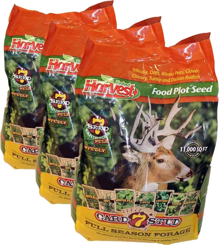 Miniatura 2 de Evolved Harvest Semilla de Parcela de Alimentos 7 Card Stud Adaptativa - Forraje de Temporada Completa Alto en Proteínas y Minerales para Ciervos