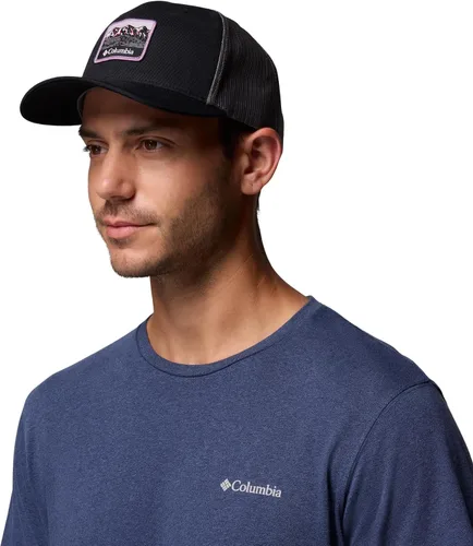 Miniatura 499 de Columbia - Gorra de malla con bandera con árboles unisex para adultos, corona alta