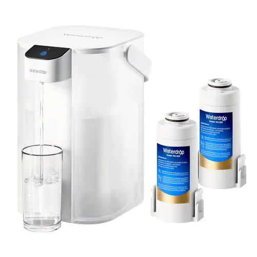 Miniatura 16 de Waterdrop ED01B - Jarra eléctrica con filtro de agua, reduce el 99.6% del plomo y más de 45 impurezas, capacidad de 15 tazas de 200 galones, Azul