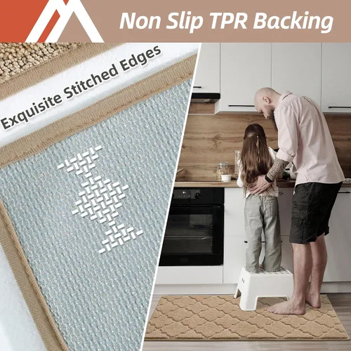 Miniatura 5 de COSY HOMEER Alfombras suaves de cocina [2 piezas] para el frente del fregadero súper absorbentes, tapetes y tapetes de cocina de 20 x 30 pulgadas/20