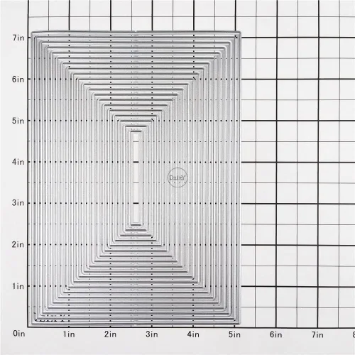 Miniatura 2 de DzIxY Juego de troqueles de corte de metal con borde rectangular superpuesto para hacer tarjetas, juegos de troqueles de papel de gofrado, 26