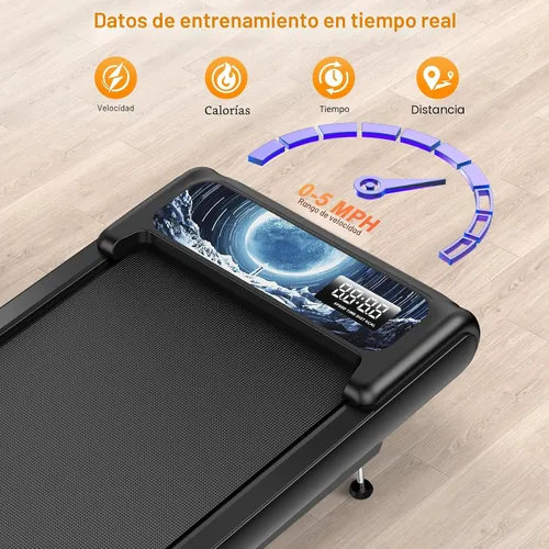 Miniatura 5 de Almohadilla para caminadora con 0-8% de inclinación, alfombrilla de caminadora de 2.5 HP para el hogar y la oficina, cinta de correr portátil