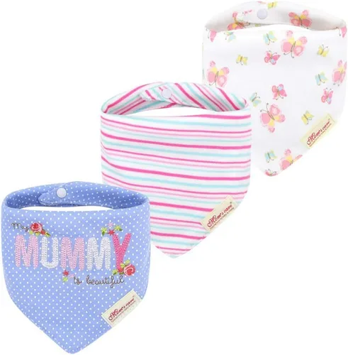 Miniatura 3 de JN&LULU Paquete de 3 baberos de bebé recién nacido, bandana, baberos para babear, de algodón, regalos para bebés