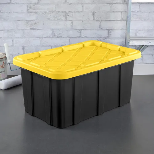 Miniatura 5 de Sterilite Contenedor Industrial de 17 Galones, Recipiente de Almacenamiento Apilable con Tapa de Cierre a Presión para Almacenamiento en Garaje