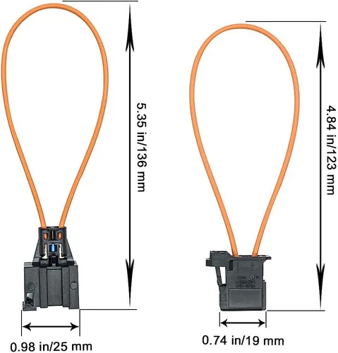 Miniatura 7 de Dispositivo de diagnóstico con conector de bucle de fibra óptica, adaptador hembra y macho para Benz Audi Mercedes BMW VW Porsche Mercedes Benz