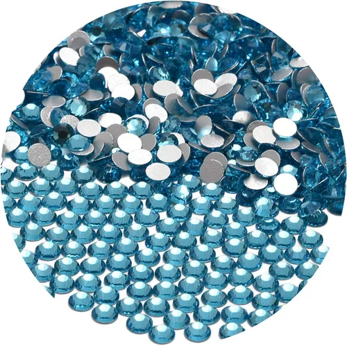 Miniatura 59 de NCB 288 diamantes de imitación de cristal redondos para arte de uñas, con parte trasera plana, para hacer accesorios de bricolaje, zapatos, ropa