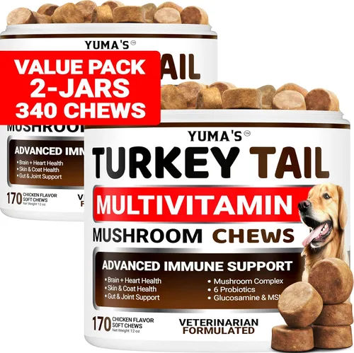 Miniatura 10 de Vitaminas y suplementos para perros – 170 golosinas – Multivitamínico masticable con glucosamina – Multivitamínico para perros mayores y cachorros