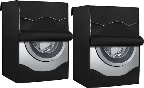 Royxen Paquete de 2 fundas para lavadora y secadora, 27 pulgadas de ancho x 33 pulgadas de profundidad x 39 pulgadas de alto, negro, impermeable, a